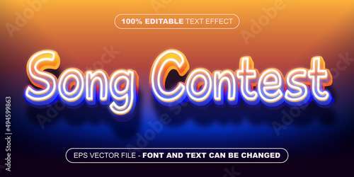 song contest 3d editable text effect