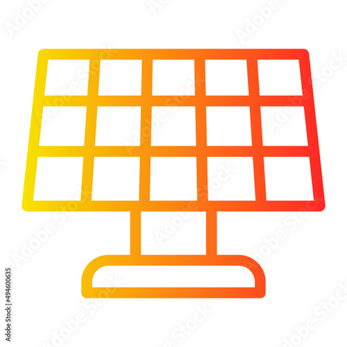 solar panel gradient icon