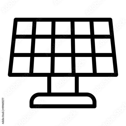 solar panel line icon