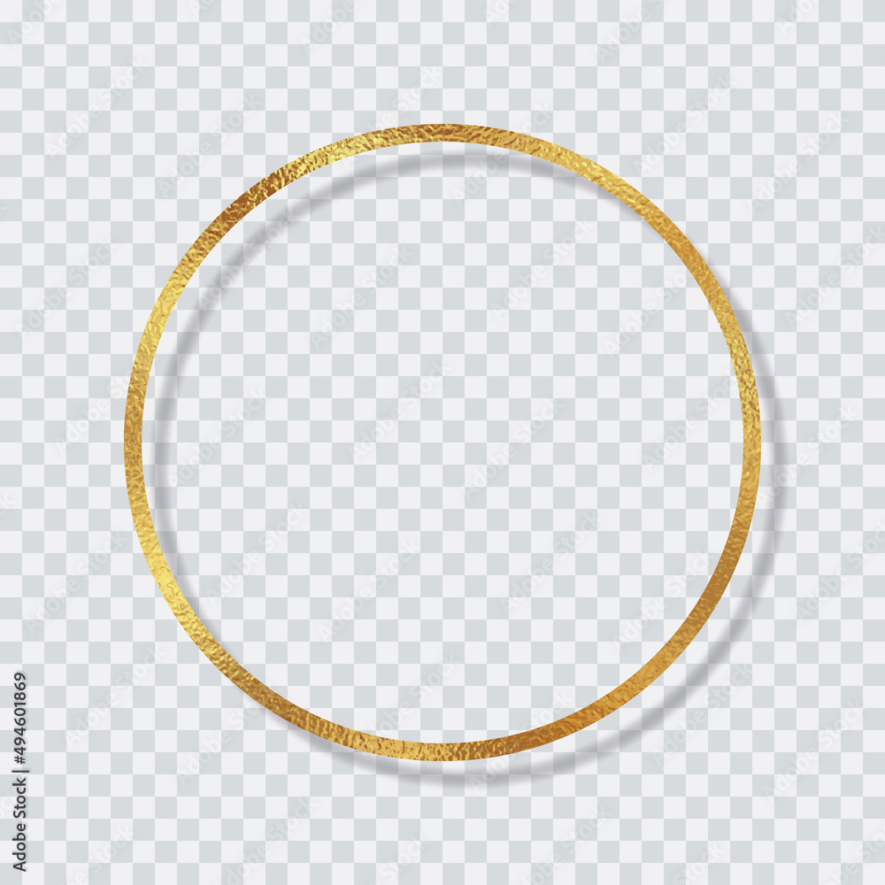 Circle gold foil smudge frame, shiny gold metal round border isolated on transparent background vector. Circle gold foil smudge frame, shiny gold metal round border isolated on transparent background vector.