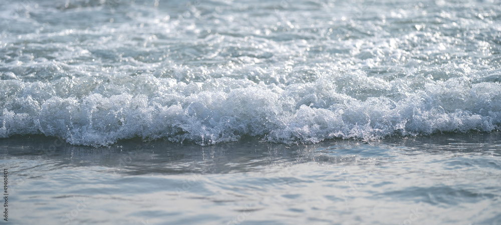 Close up to Little transparency wave on the Kata Beach in Phuket Thailand. Close up to Little transparency wave on the Kata Beach in Phuket Thailand.