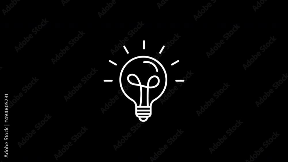 light bulb thin icon animation.motion animation light bulb thin icon animation.motion animation