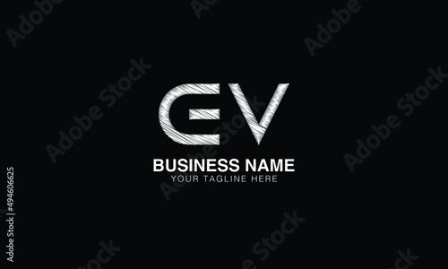 EV V ev initial logo | initial based abstract modern minimal creative logo, vector template image. luxury logotype logo, real estate homie logo. typography logo. initials logo.