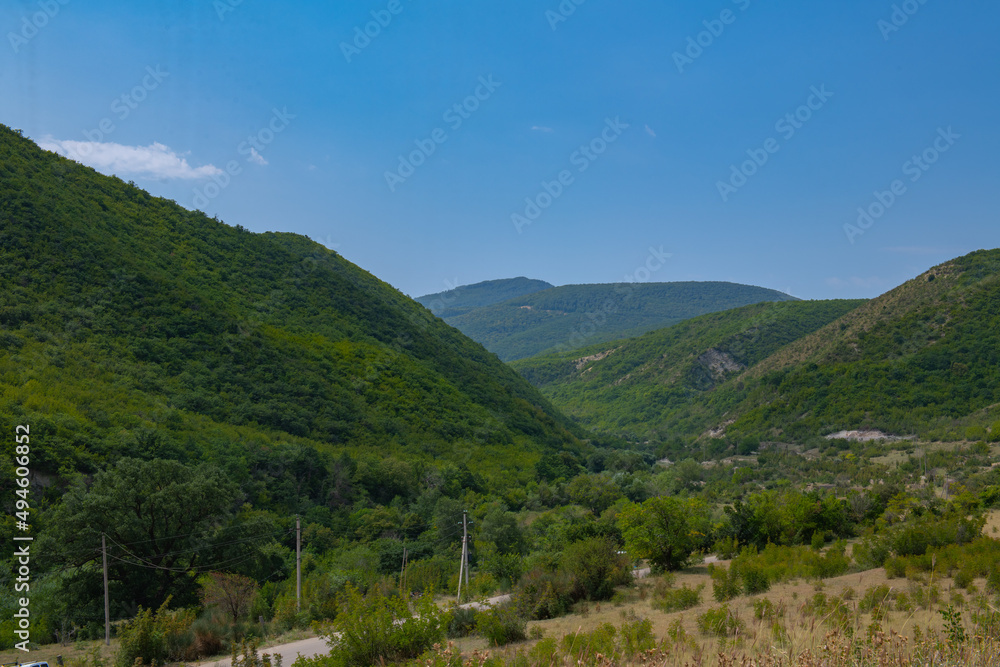 Naklejka premium beautiful landscapes of nature in georgia in summer