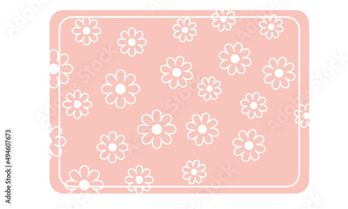 花柄　背景　イラスト　素材（ピンク）