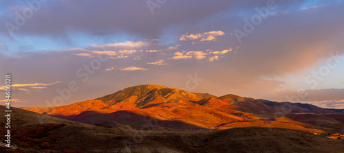 Panoramic view of Mt Ogden sunset in Utah during autumn time © SNEHIT PHOTO