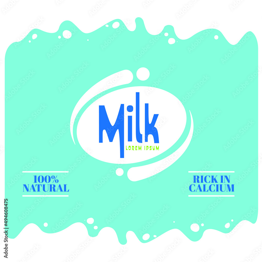 milk splash minimal label concept for packaging milk splash minimal label concept for packaging