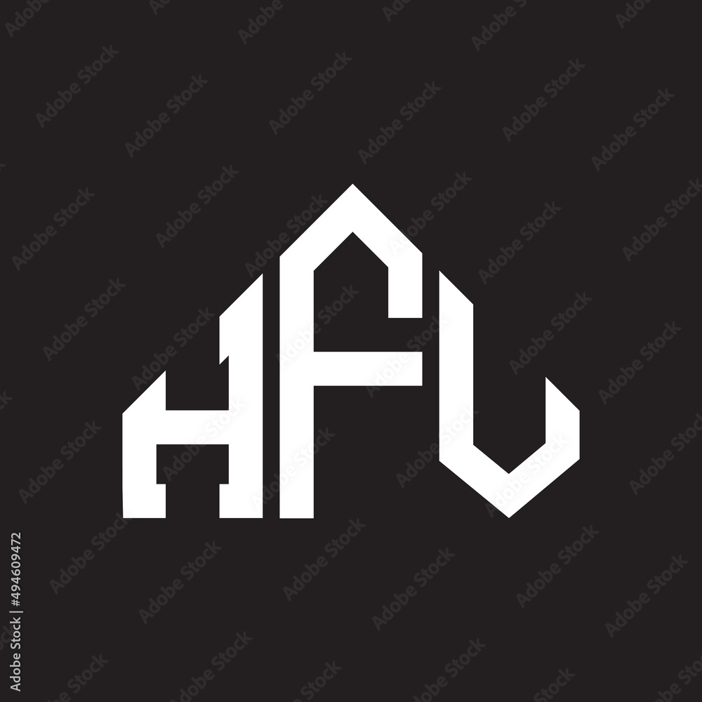 HFV letter logo design on Black background. HFV creative initials letter logo concept. HFV letter design. HFV letter logo design on Black background. HFV creative initials letter logo concept. HFV letter design.