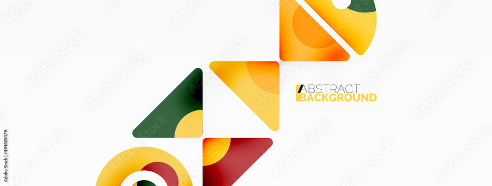 Creative geometric wallpaper. Minimal abstract background. Triangles and circles composition vector illustration for wallpaper banner background or landing page Creative geometric wallpaper. Minimal abstract background. Triangles and circles composition vector illustration for wallpaper banner background or landing page