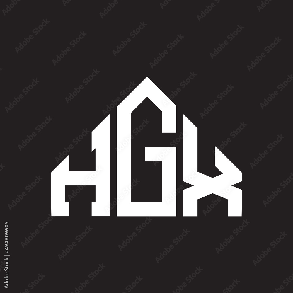 HGX letter logo design on Black background. HGX creative initials letter logo concept. HGX letter design. HGX letter logo design on Black background. HGX creative initials letter logo concept. HGX letter design.