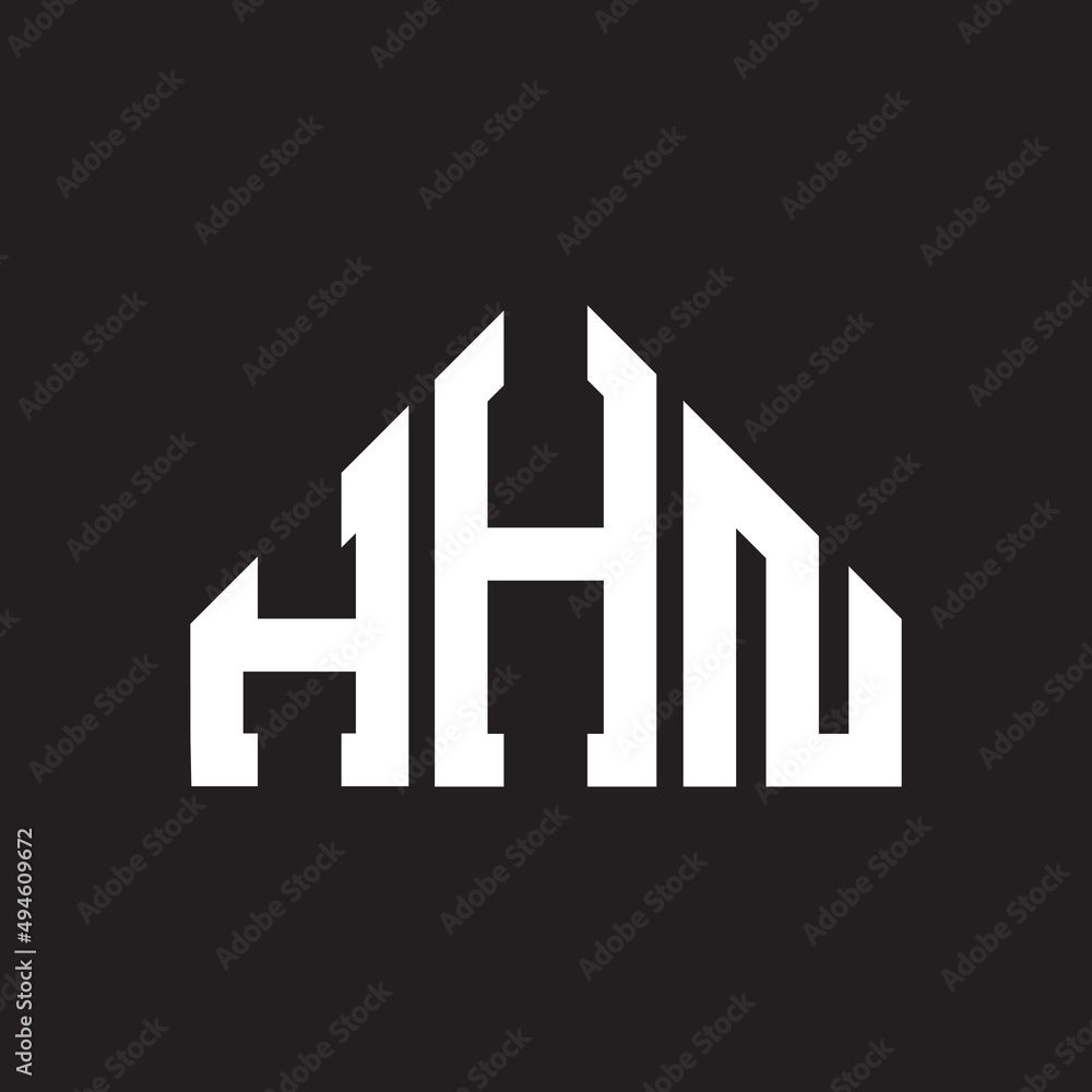 HHN letter logo design on Black background. HHN creative initials letter logo concept. HHN letter design. 