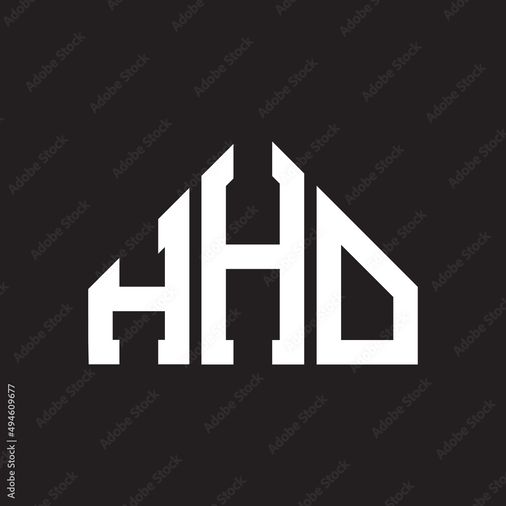 HHO letter logo design on Black background. HHO creative initials letter logo concept. HHO letter design. 