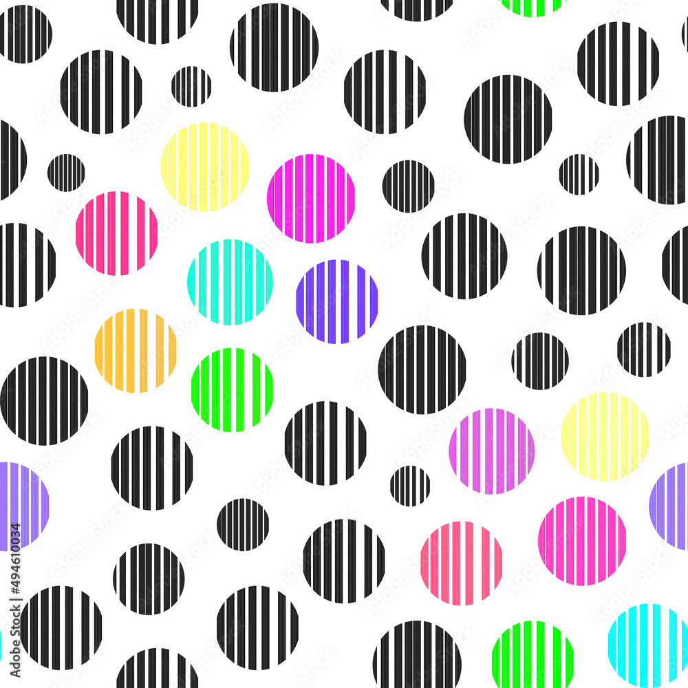 Fototapeta seamless pattern with colorful circles