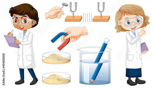 Set of equipment needed for science experiment