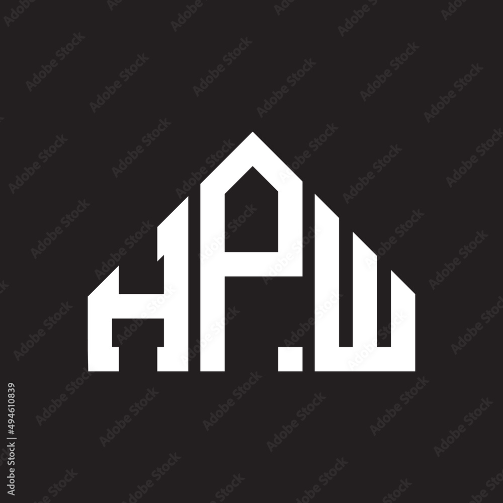 HPW letter logo design on Black background. HPW creative initials letter logo concept. HPW letter design. HPW letter logo design on Black background. HPW creative initials letter logo concept. HPW letter design.