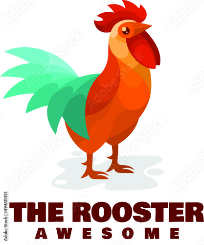 rooster mascot logo