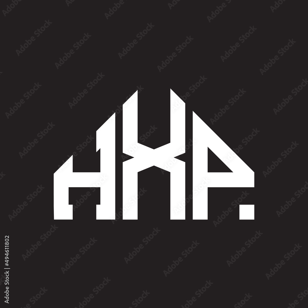 HXP letter logo design on Black background. HXP creative initials letter logo concept. HXP letter design. 
