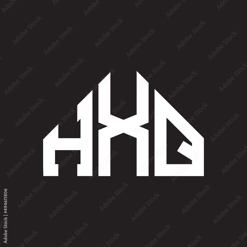 HXQ letter logo design on Black background. HXQ creative initials letter logo concept. HXQ letter design. HXQ letter logo design on Black background. HXQ creative initials letter logo concept. HXQ letter design.