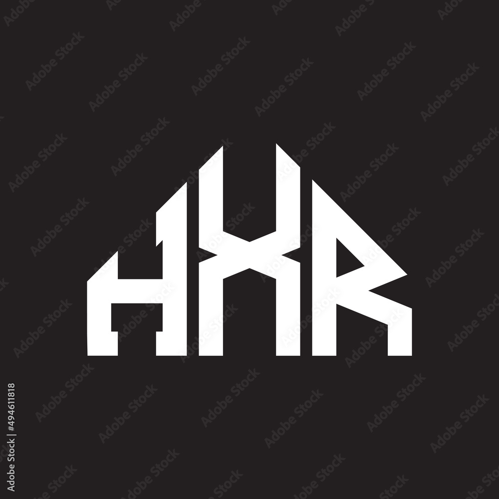 HXR letter logo design on Black background. HXR creative initials letter logo concept. HXR letter design. 