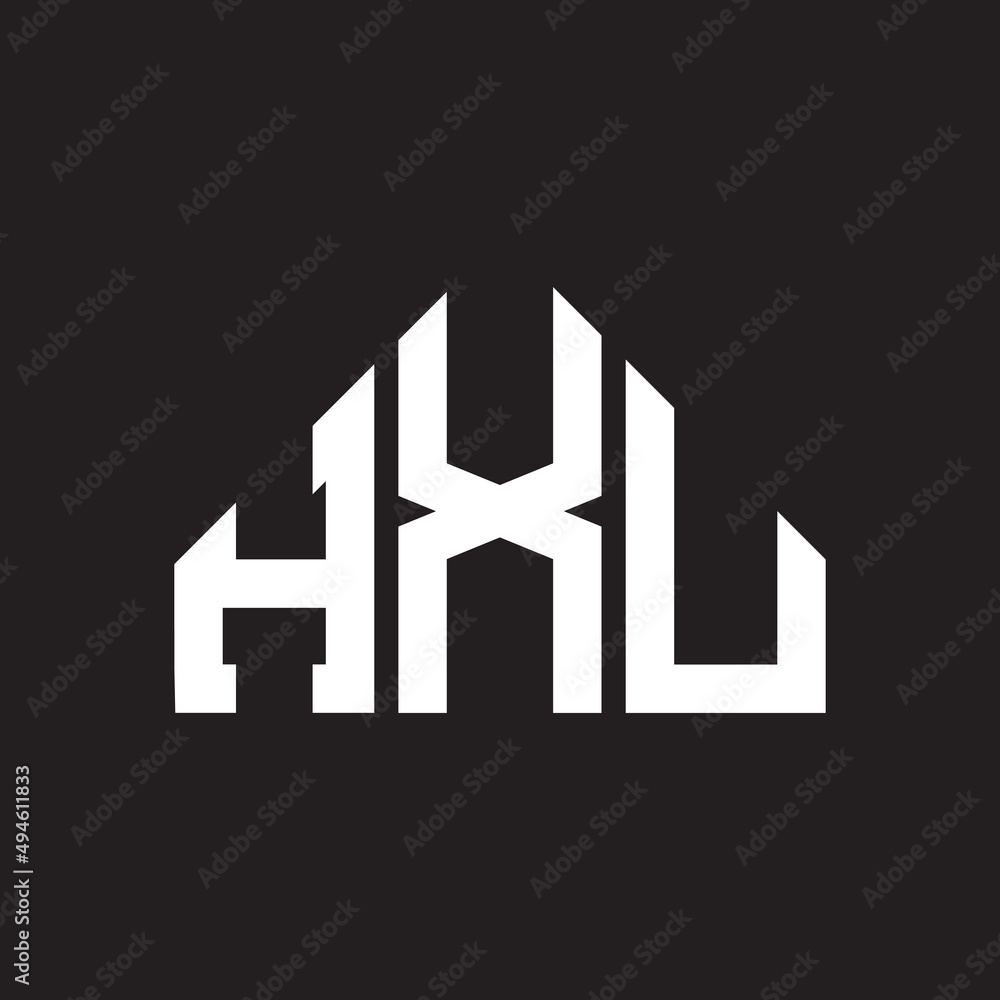 HXU letter logo design on Black background. HXU creative initials letter logo concept. HXU letter design. HXU letter logo design on Black background. HXU creative initials letter logo concept. HXU letter design.