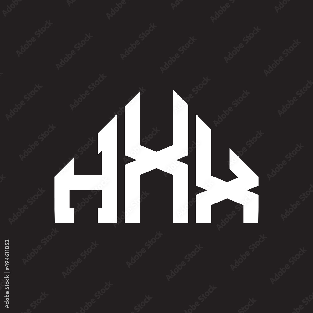 HXX letter logo design on Black background. HXX creative initials letter logo concept. HXX letter design. 