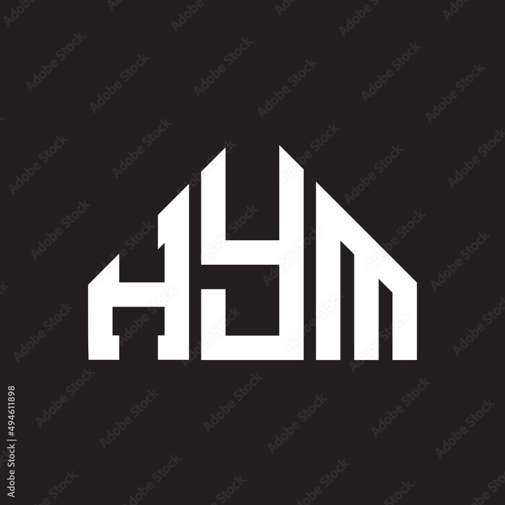 HYM letter logo design on Black background. HYM creative initials letter logo concept. HYM letter design. HYM letter logo design on Black background. HYM creative initials letter logo concept. HYM letter design.