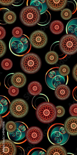 Wallpaper Mural black background with some ornament Torontodigital.ca