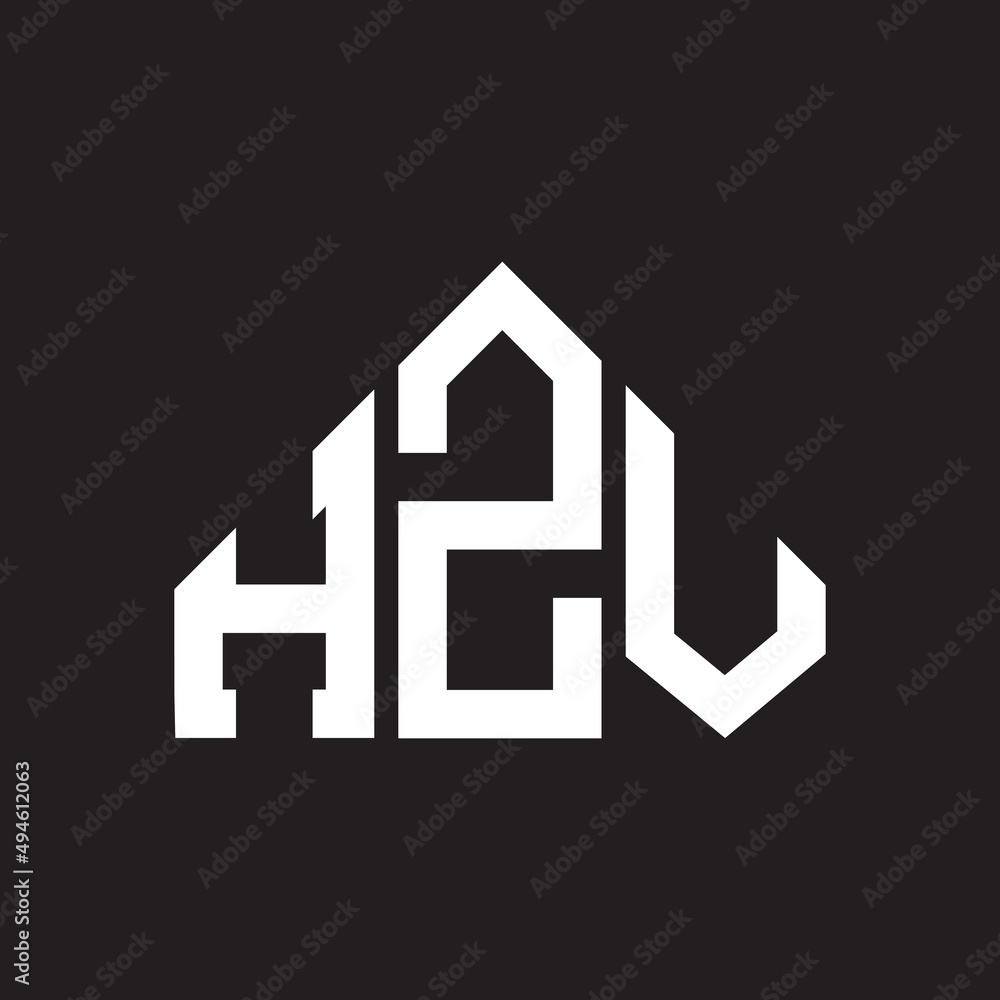 HZV letter logo design on Black background. HZV creative initials letter logo concept. HZV letter design. HZV letter logo design on Black background. HZV creative initials letter logo concept. HZV letter design.