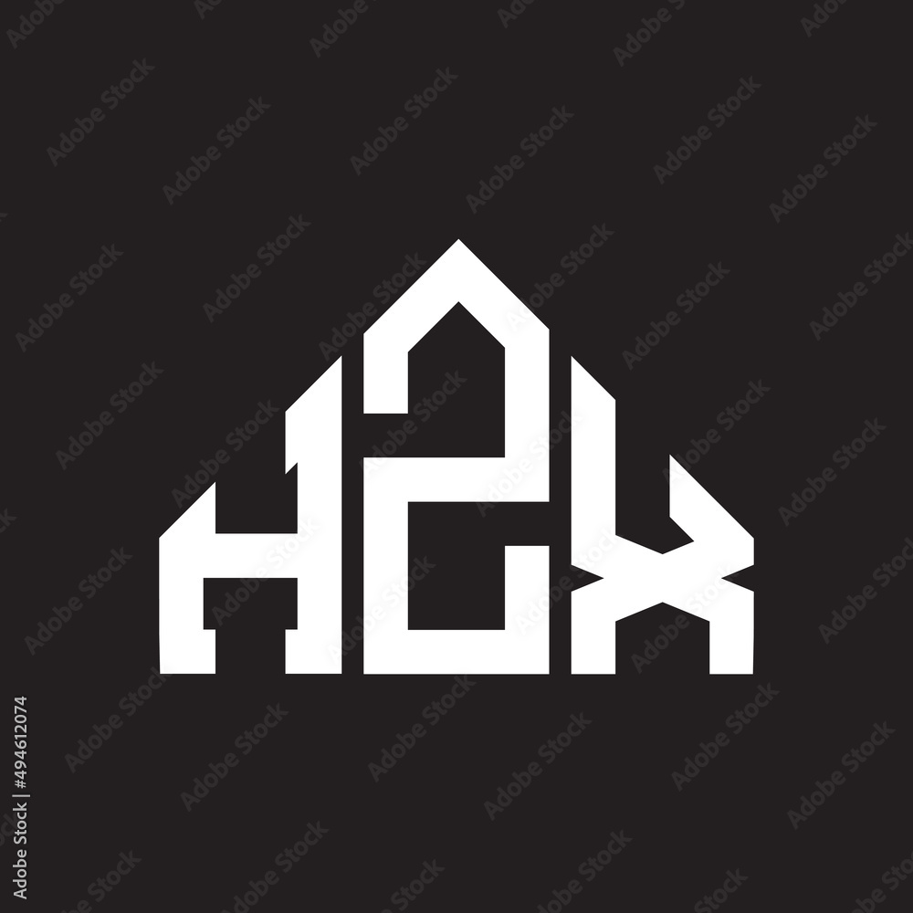 HZX letter logo design on Black background. HZX creative initials letter logo concept. HZX letter design. HZX letter logo design on Black background. HZX creative initials letter logo concept. HZX letter design.