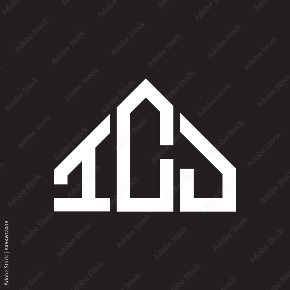 ICJ letter logo design on Black background. ICJ creative initials letter logo concept. ICJ letter design. ICJ letter logo design on Black background. ICJ creative initials letter logo concept. ICJ letter design.