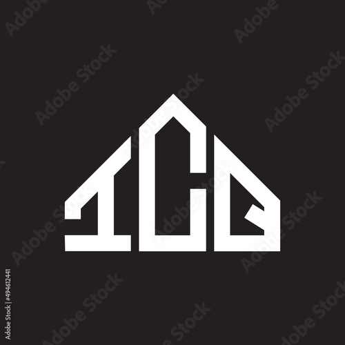 ICQ letter logo design on Black background. ICQ creative initials letter logo concept. ICQ letter design. 