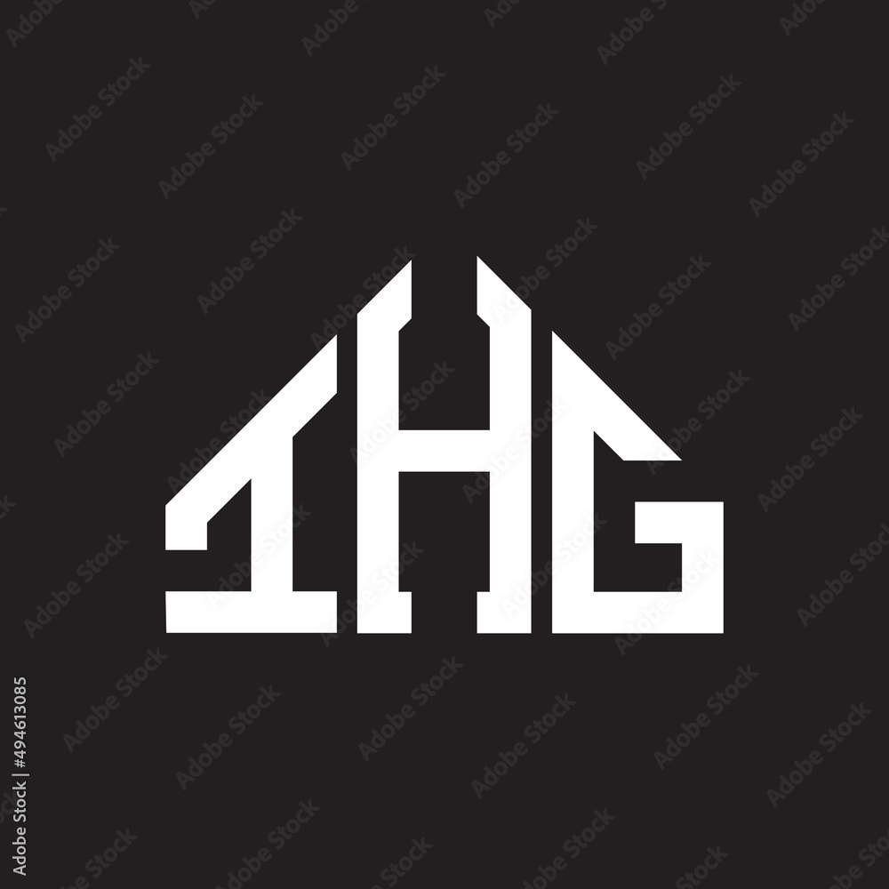 IHG letter logo design on Black background. IHG creative initials letter logo concept. IHG letter design. 
