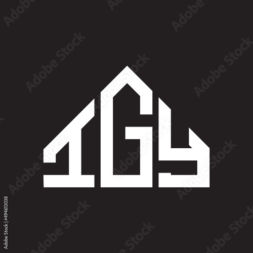 IGY letter logo design on Black background. IGY creative initials letter logo concept. IGY letter design. 
 photo