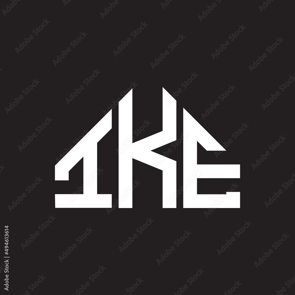 IKE letter logo design on Black background. IKE creative initials letter logo concept. IKE letter design. IKE letter logo design on Black background. IKE creative initials letter logo concept. IKE letter design.