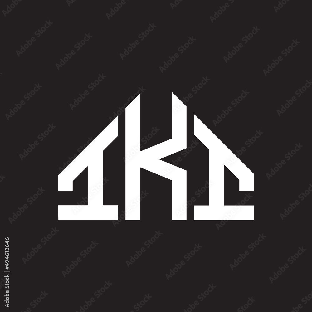IKI letter logo design on Black background. IKI creative initials letter logo concept. IKI letter design. IKI letter logo design on Black background. IKI creative initials letter logo concept. IKI letter design.