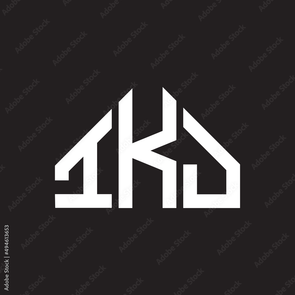 IKJ letter logo design on Black background. IKJ creative initials letter logo concept. IKJ letter design. IKJ letter logo design on Black background. IKJ creative initials letter logo concept. IKJ letter design.