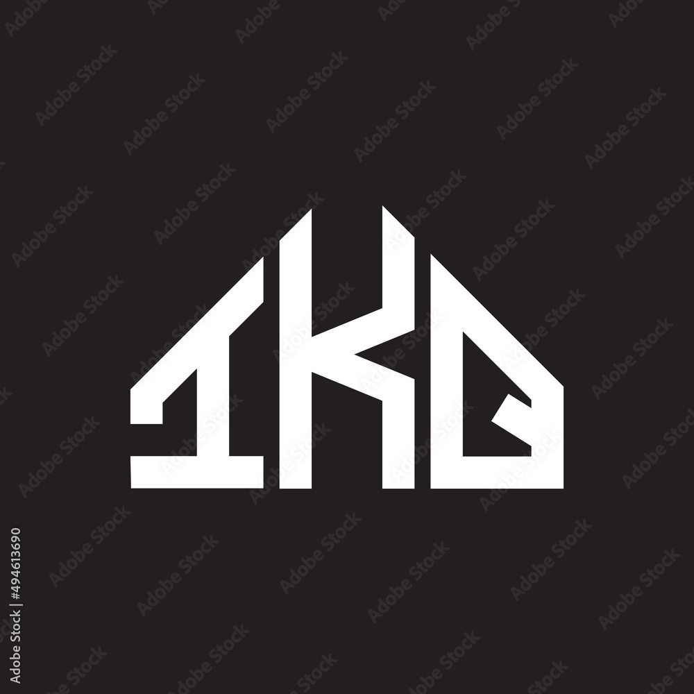IKQ letter logo design on Black background. IKQ creative initials letter logo concept. IKQ letter design. IKQ letter logo design on Black background. IKQ creative initials letter logo concept. IKQ letter design.