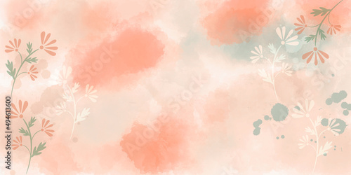 Floral watercolour effect background