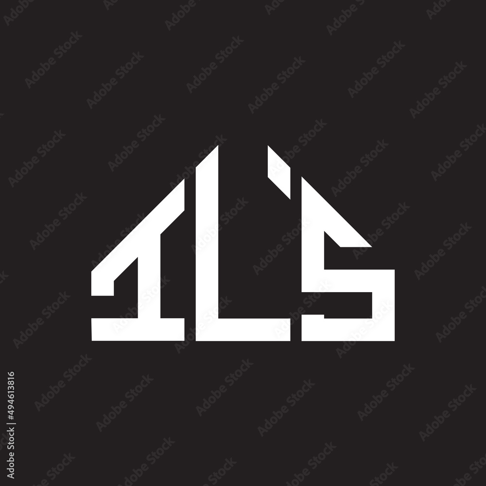ILS letter logo design on Black background. ILS creative initials letter logo concept. ILS letter design. 