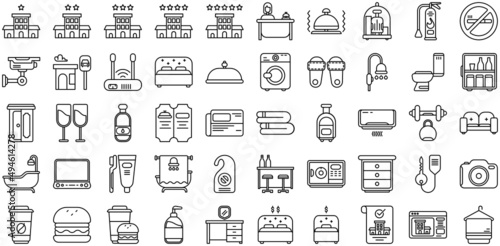 icon set of hotel