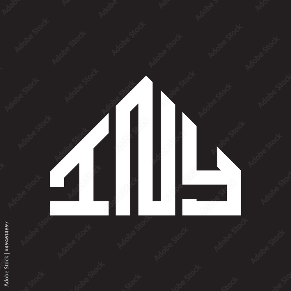INY letter logo design on Black background. INY creative initials letter logo concept. INY letter design. INY letter logo design on Black background. INY creative initials letter logo concept. INY letter design.