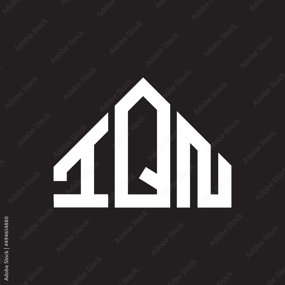 IQN letter logo design on Black background. IQN creative initials letter logo concept. IQN letter design. IQN letter logo design on Black background. IQN creative initials letter logo concept. IQN letter design.