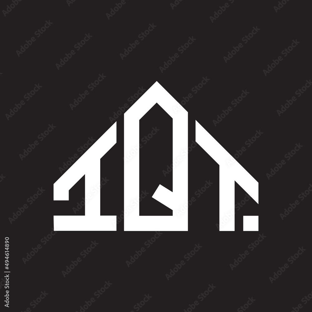 IQT letter logo design on Black background. IQT creative initials letter logo concept. IQT letter design. IQT letter logo design on Black background. IQT creative initials letter logo concept. IQT letter design.