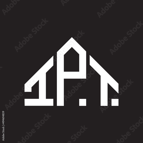 IPT letter logo design on Black background. IPT creative initials letter logo concept. IPT letter design.  photo