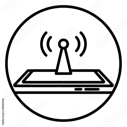 Computer and Mobile Device Setting. Mobile Hotspot vector icon illustration