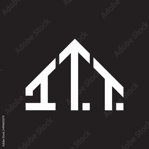 ITT letter logo design on Black background. ITT creative initials letter logo concept. ITT letter design. 