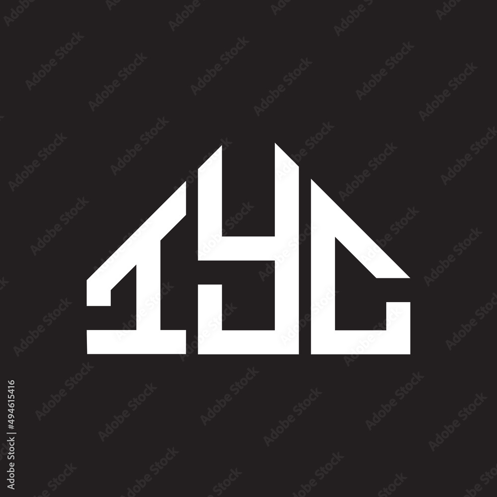 IYC letter logo design on black background. IYC creative initials letter logo concept. IYC letter design. IYC letter logo design on black background. IYC creative initials letter logo concept. IYC letter design.