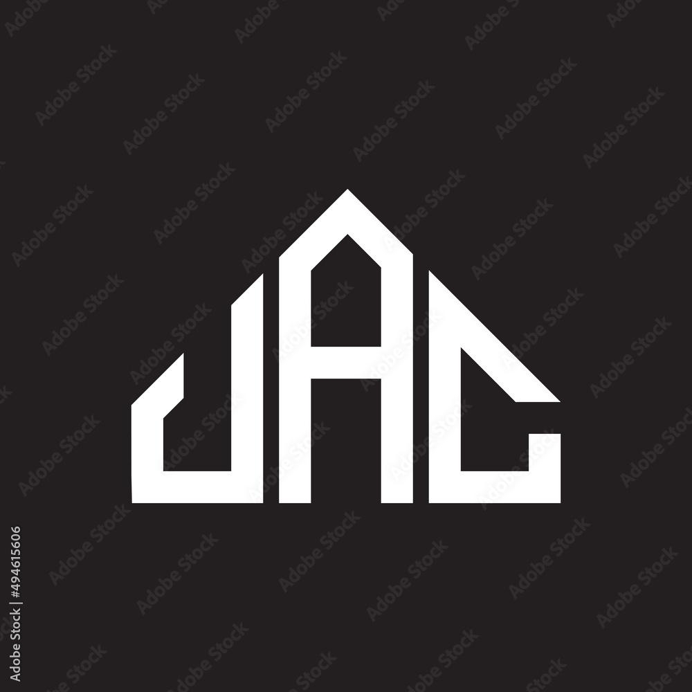 JAC letter logo design on black background. JAC creative initials letter logo concept. JAC letter design. 
