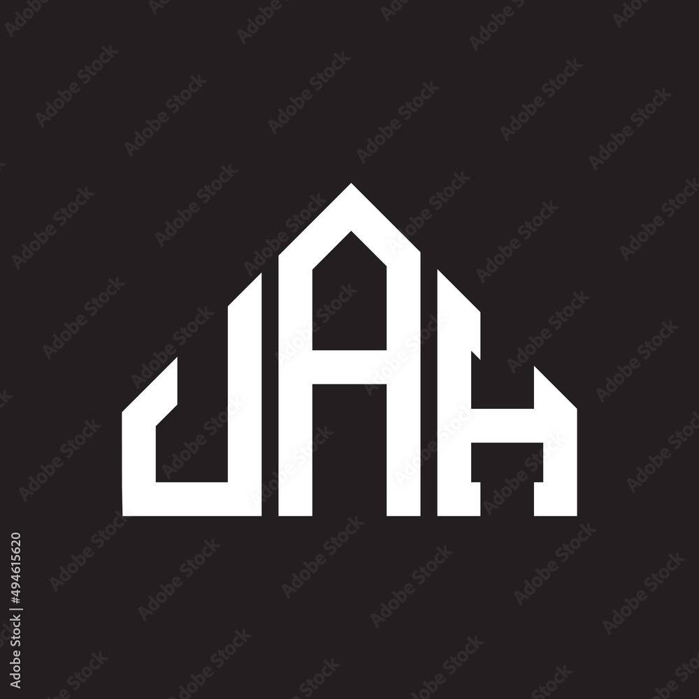 JAH letter logo design on black background. JAH creative initials letter logo concept. JAH letter design. JAH letter logo design on black background. JAH creative initials letter logo concept. JAH letter design.