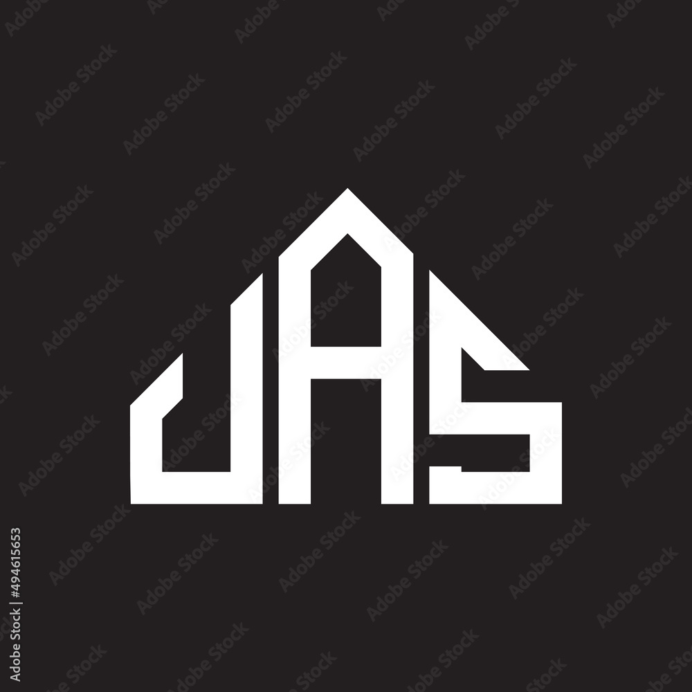 JAS letter logo design on black background. JAS creative initials letter logo concept. JAS letter design. JAS letter logo design on black background. JAS creative initials letter logo concept. JAS letter design.